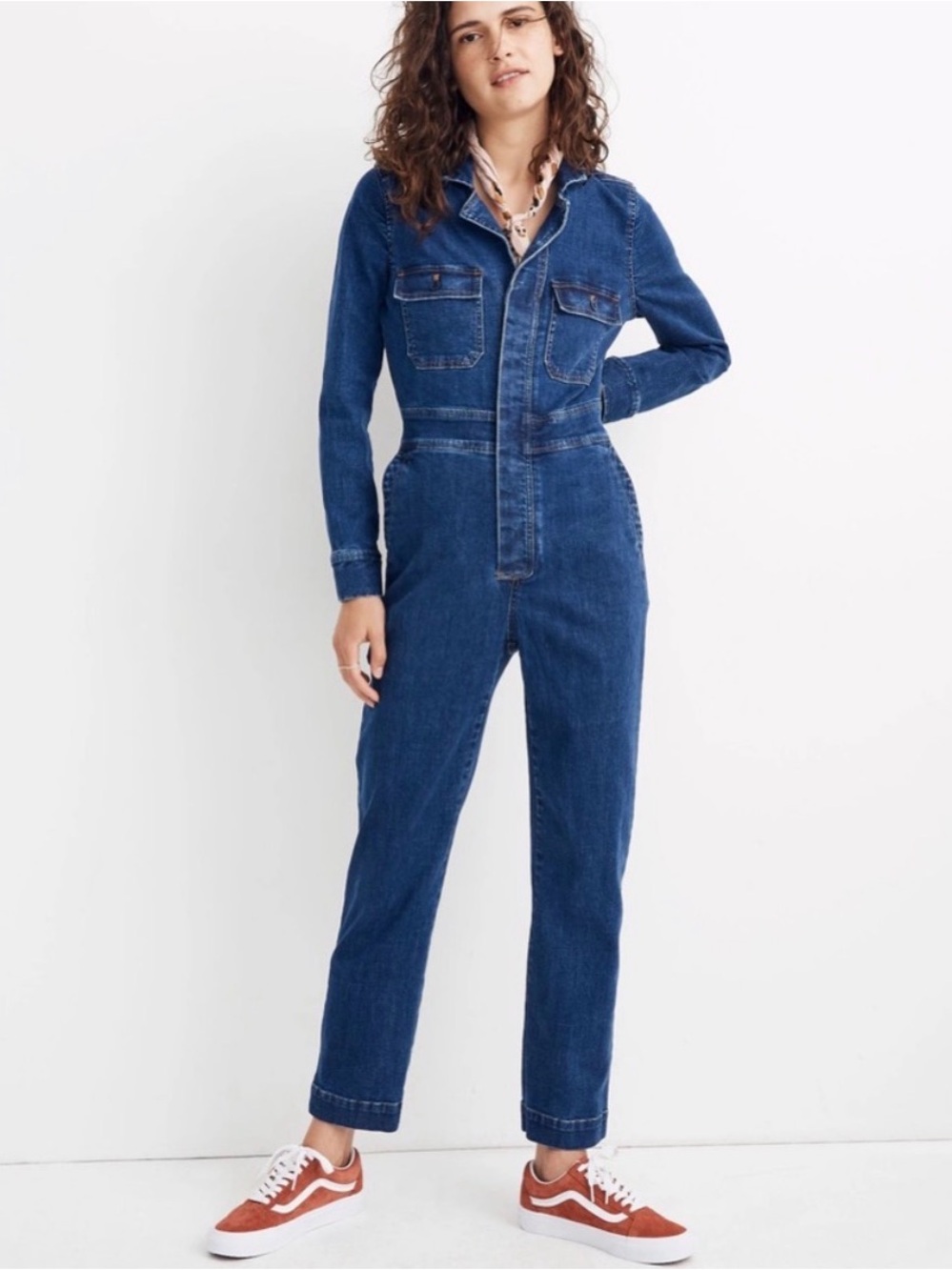 Madewell Dark Blue Denim Utility Jumpsuit